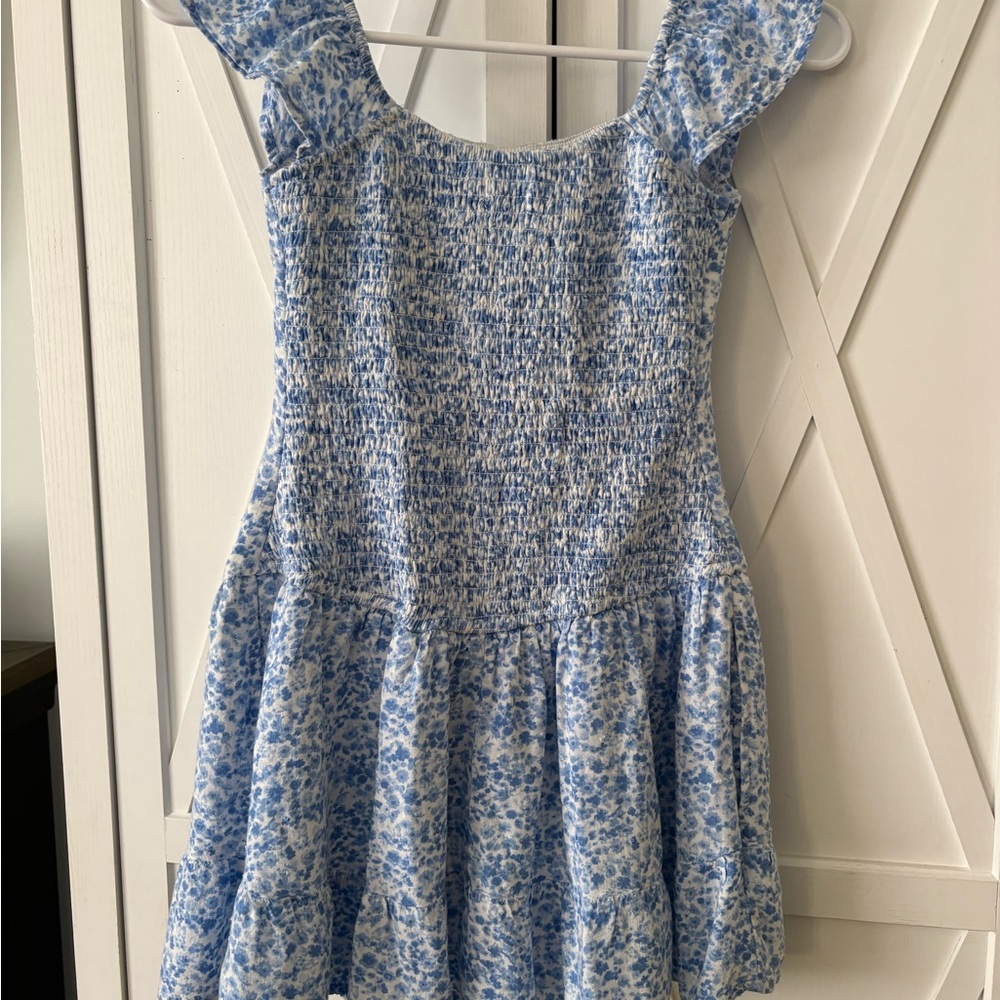Hollister Blue and White Smocked Dress - Picture 3 of 3